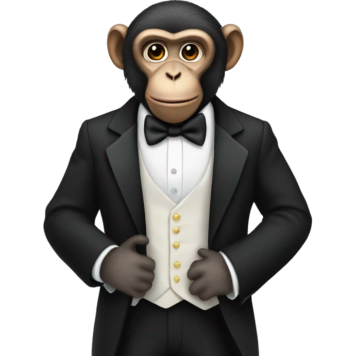 Monkey wearing tux  emoji