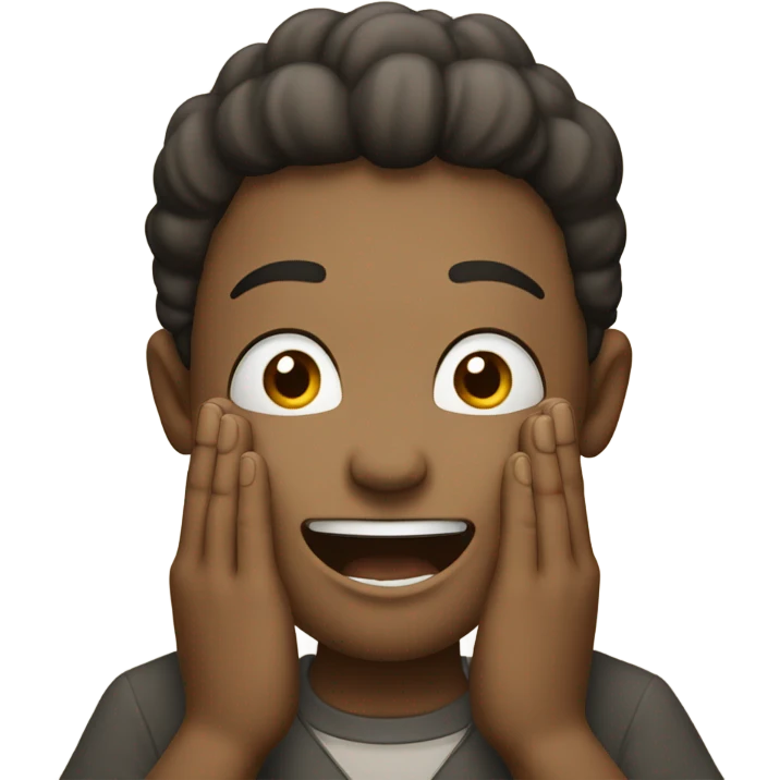 smily face with strong praying hands in mouth emoji