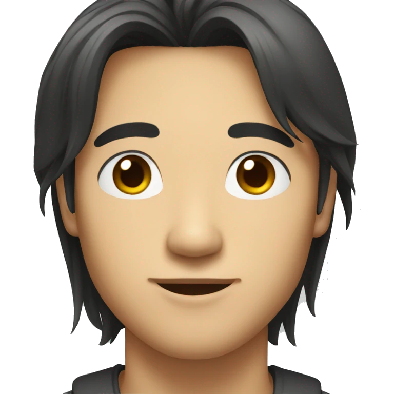 asian guy with long hair emoji