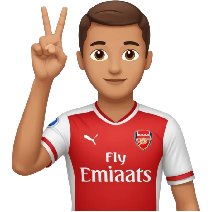 Me in an FC Arsenal Football Kit with 🤙🏼 emoji