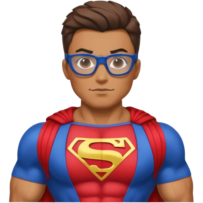 Glasses-Wearing super Heroe emoji