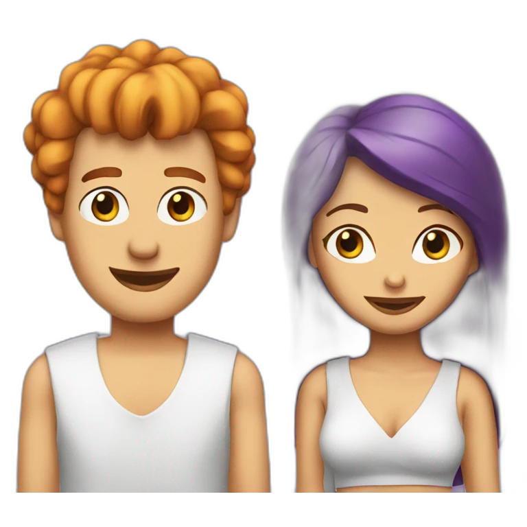 leela and fry as couple emoji emoji