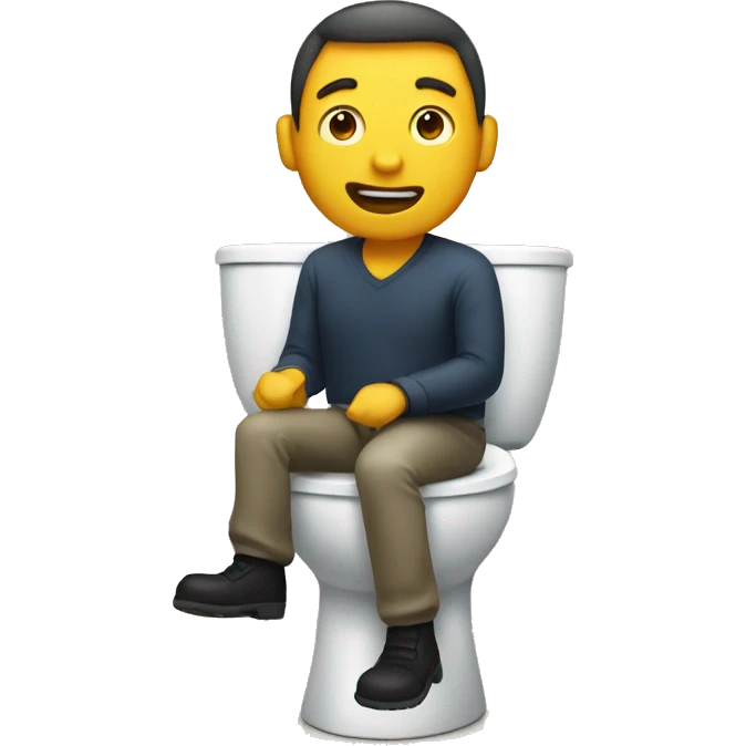 a man in a toilet emoji
