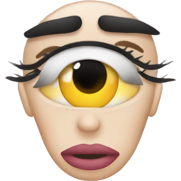 Emoji with lashes and Nails  emoji
