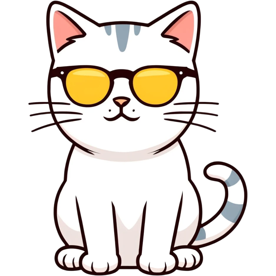 Cat with sunglasses emoji