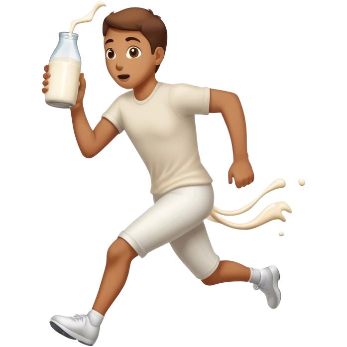 running away with the milk emoji