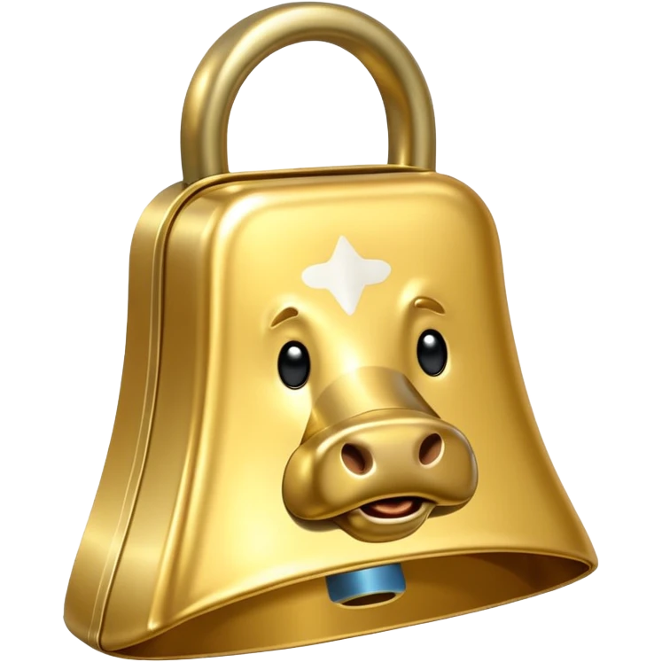 gold cow bell emoji