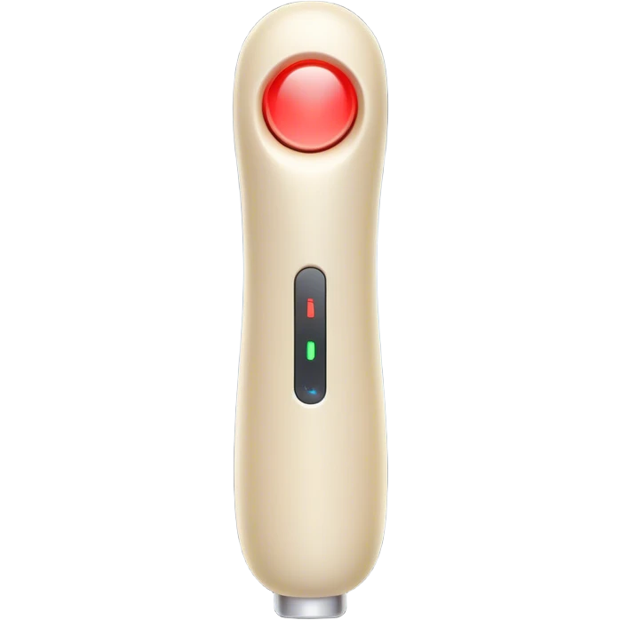 Clash of Clans aesthetic: Cinematic Playful Wii Nunchuk Portrait Emoji, rendered in a 3D vector-style similar to standard emojis with minimal shading and bold, simplified shapes. A compact, distinct form with signature details, softly glowing with a nostalgic gaming charm. Simplified yet unmistakably iconic, highly detailed and consistent, glowing with a soft radiance and high shine. Stylized with a touch of retro gaming magic and a soft glowing outline, capturing the essence of a beloved gaming relic with a friendly, playful manner! emoji