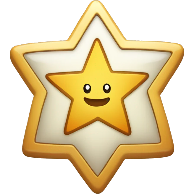 a badge with a star in the middle emoji