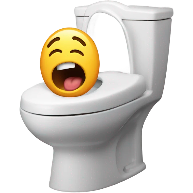 Yawning skibidi toilet emoji
