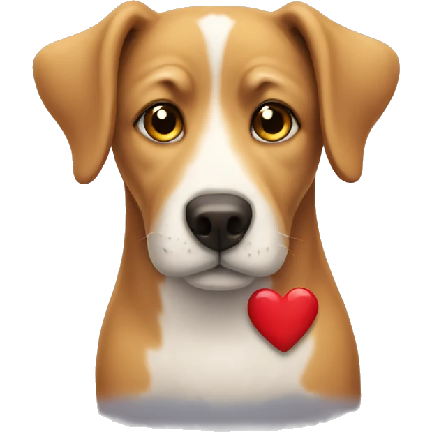 Dog with a heart  emoji