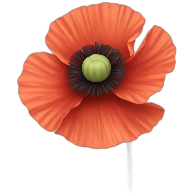 Poppy flower emoji