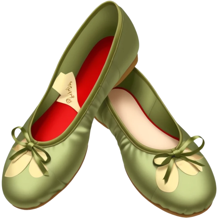 Khaki satin ballet shoes emoji