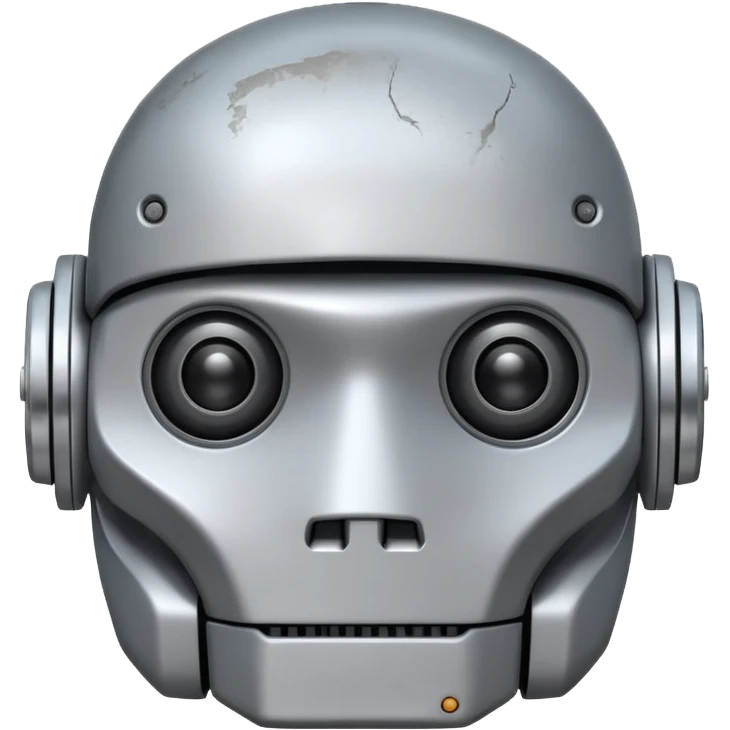 white ai old robot emoji