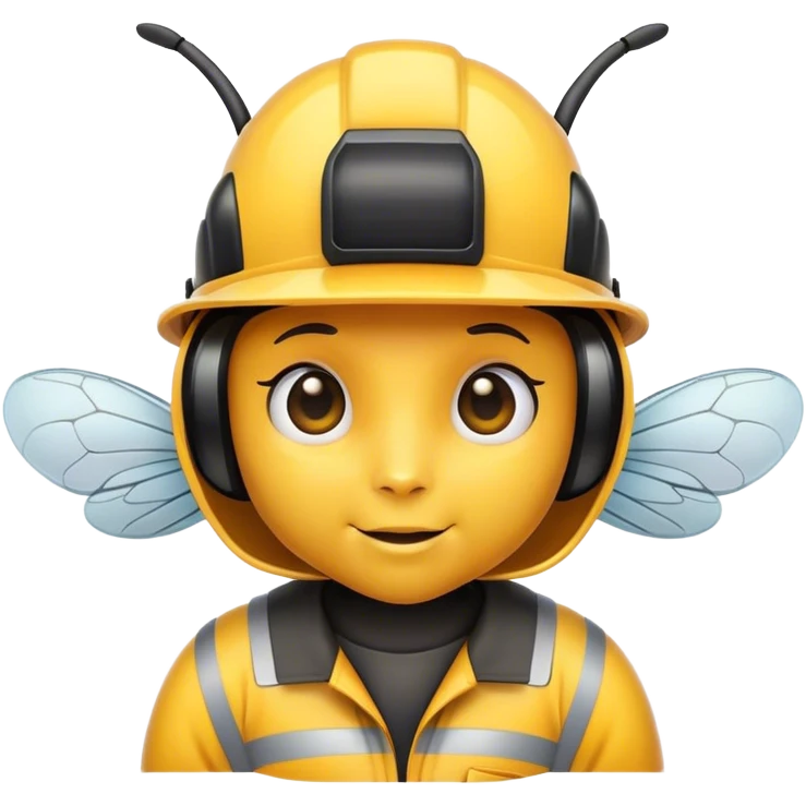 Bee with a hard hat on  emoji