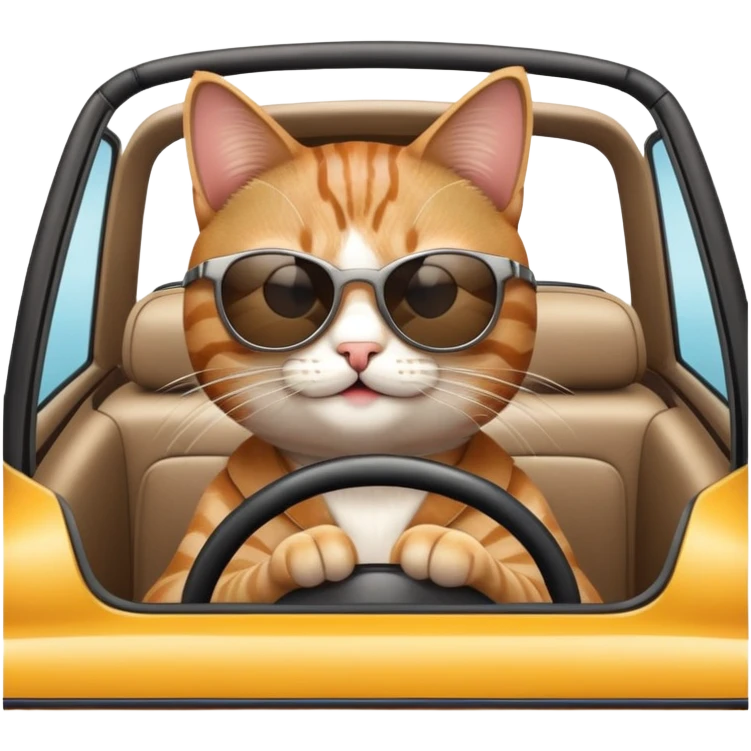 cat driving a car emoji