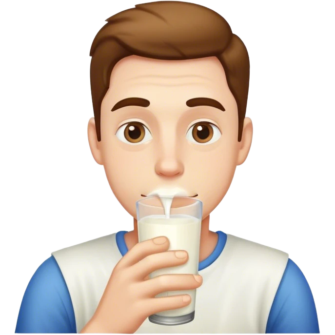 man drinking milk emoji