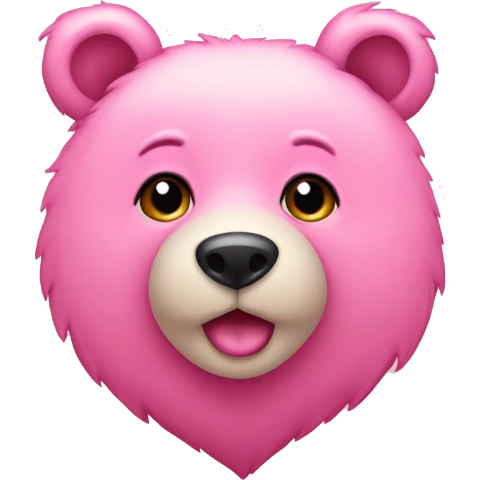 Bear with heart ligth pink emoji