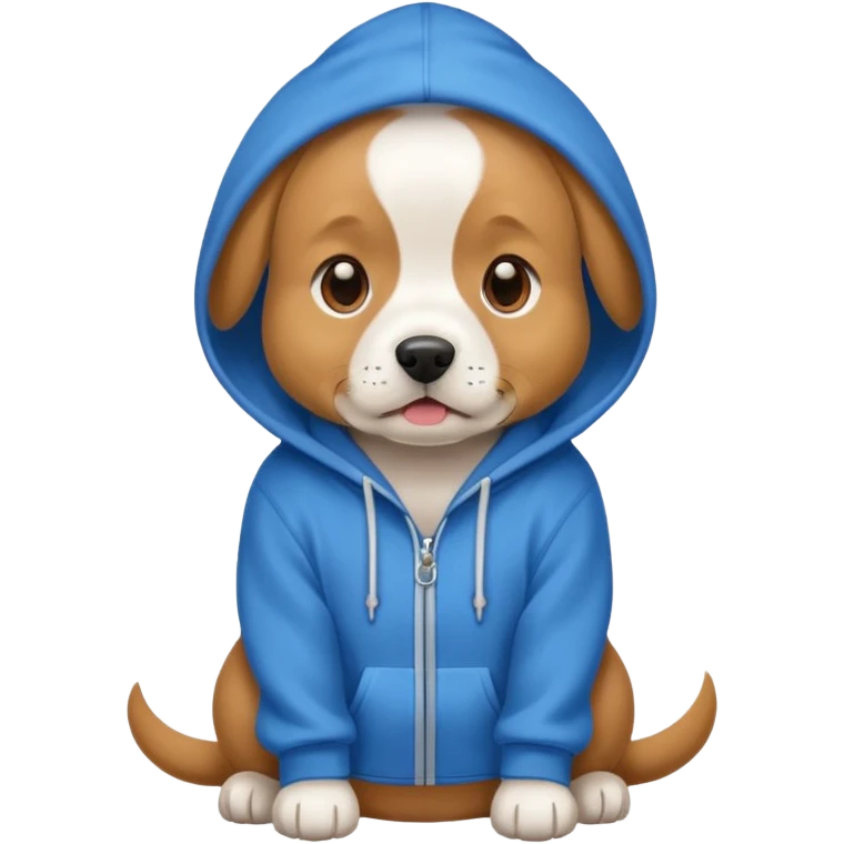 dog wearing hoodie emoji