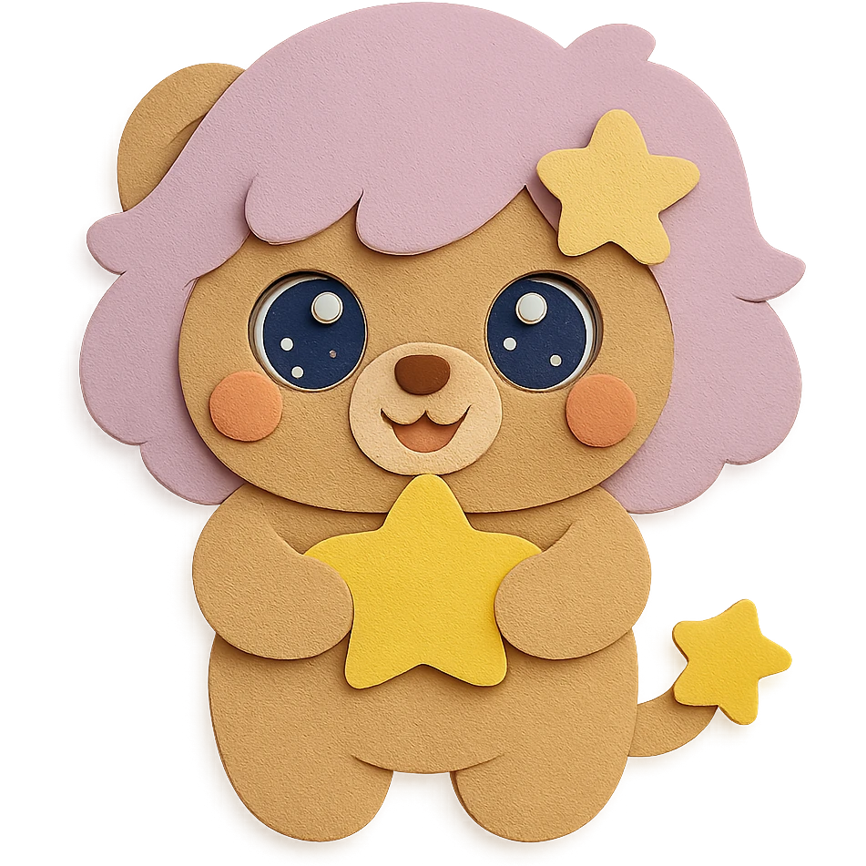 Make the little bear's body look natural and flawless, with no defects. The eyes should be big, sparkling, and watery, making the bear look super soft, cute, and adorable. Use the exact same paper craft visual effect as the reference image. Keep all other bear features, pose, and soft pastel brown color unchanged, with clean lines and a transparent background. emoji