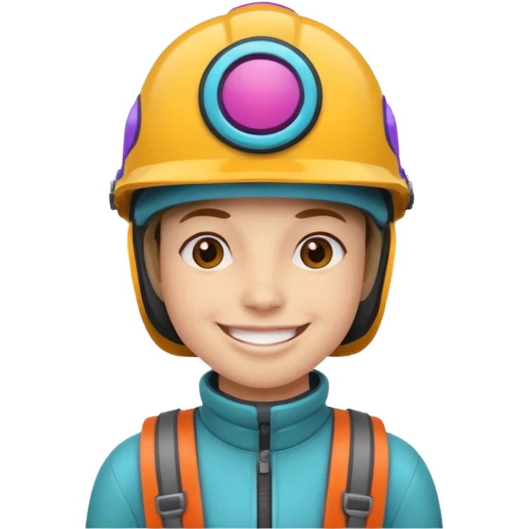 Colorful Helmeted Traveler emoji