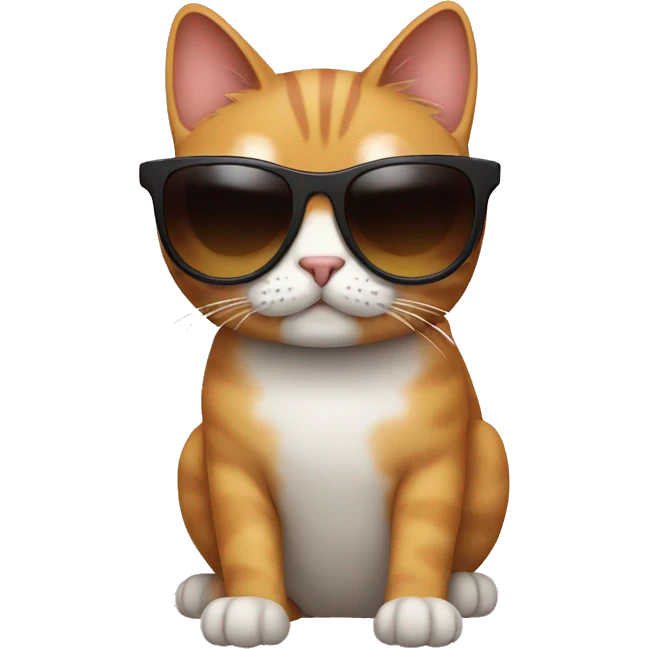 Cat with sunglasses emoji