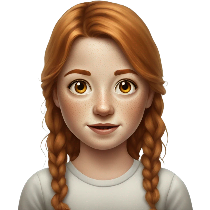freckled girl portrait realism emoji