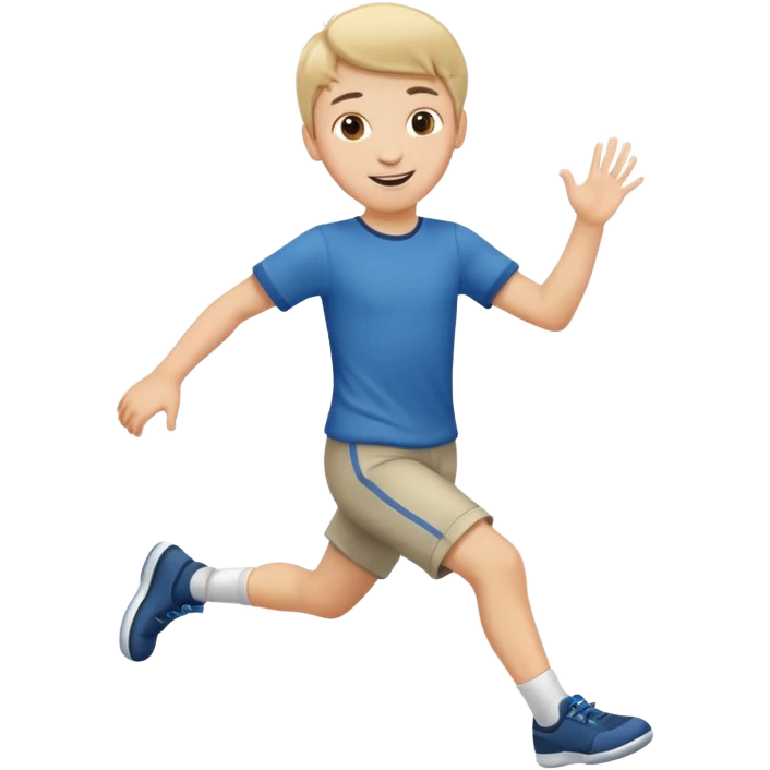 Boy with Skipping emoji
