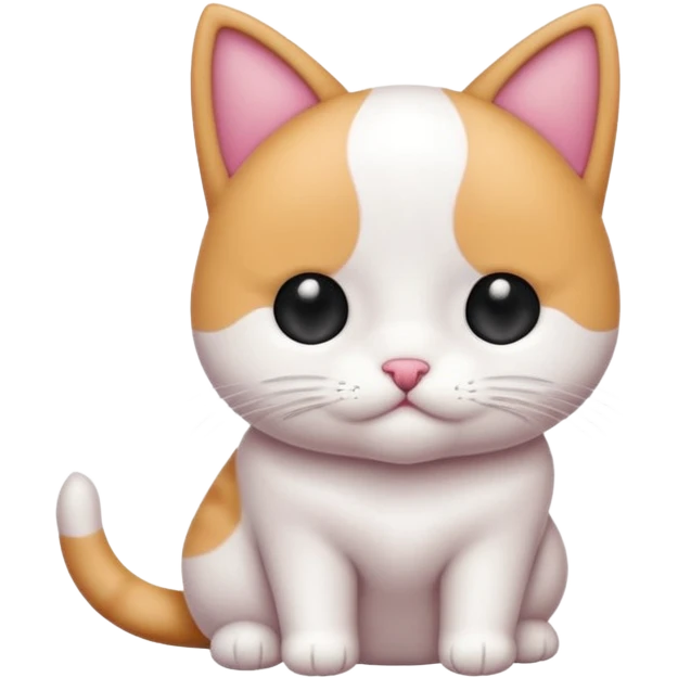 creame un gato cachorro blanco solo blanco emoji