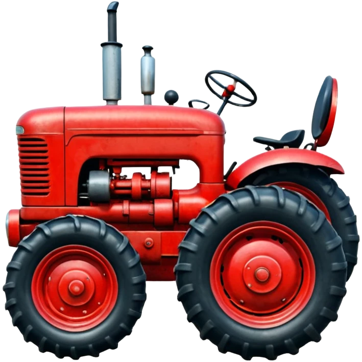 Red tractor emoji