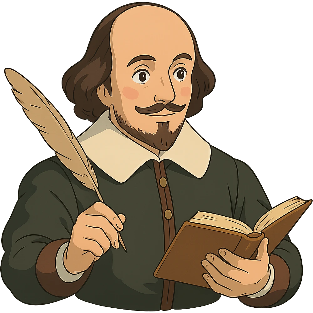 Shakespeare in ghibli style emoji