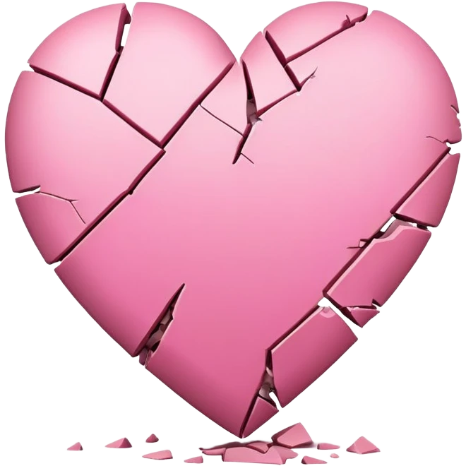 Broken pink heart emoji