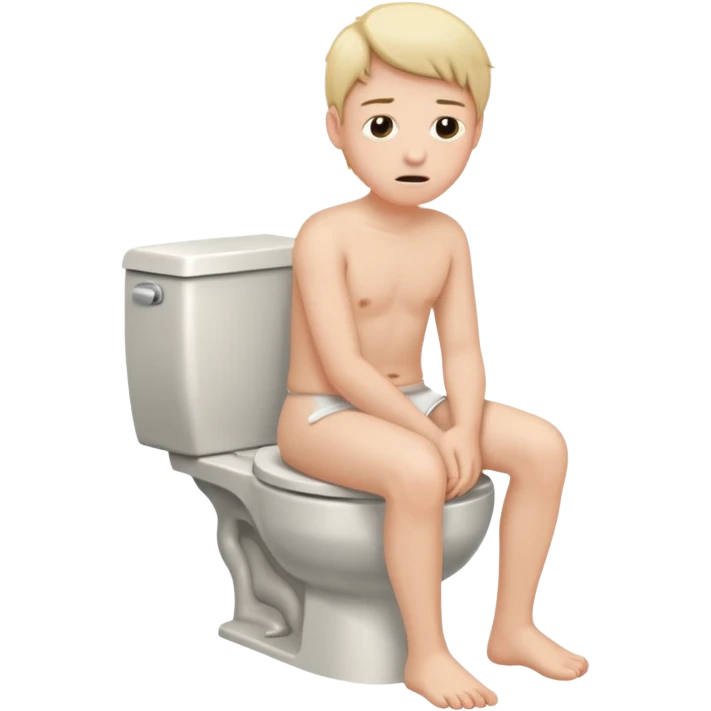Pooping on a toilet without pants  emoji