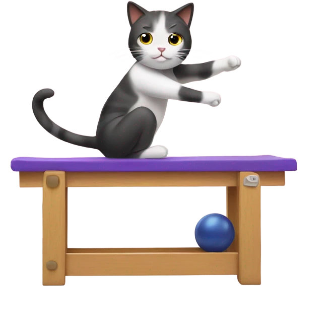 Cat doing Pilates  emoji