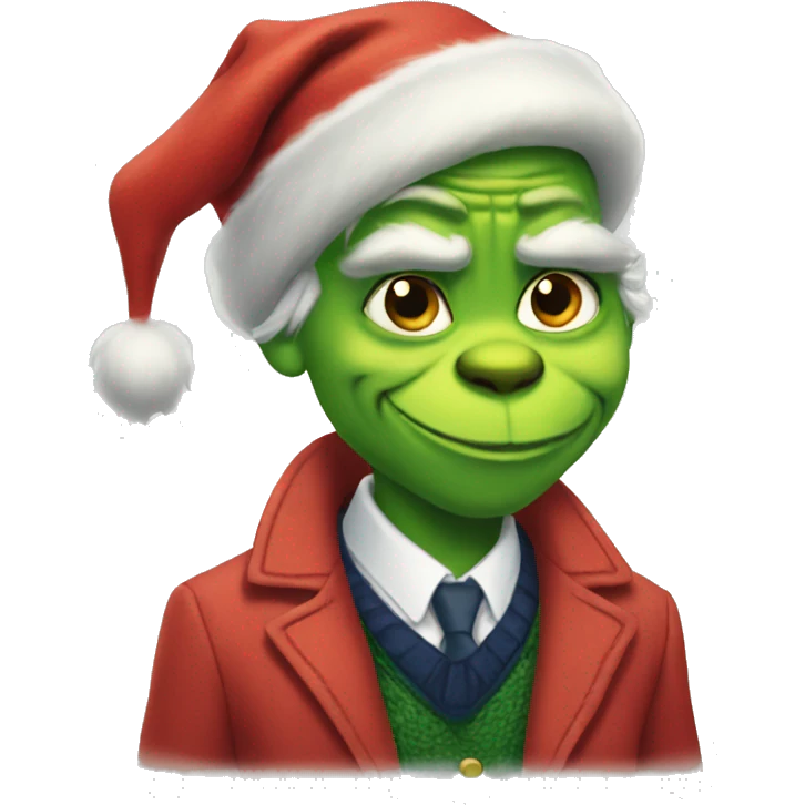 Preppy grinch emoji