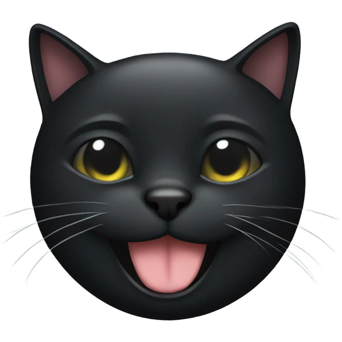 Smug Black cat emoji