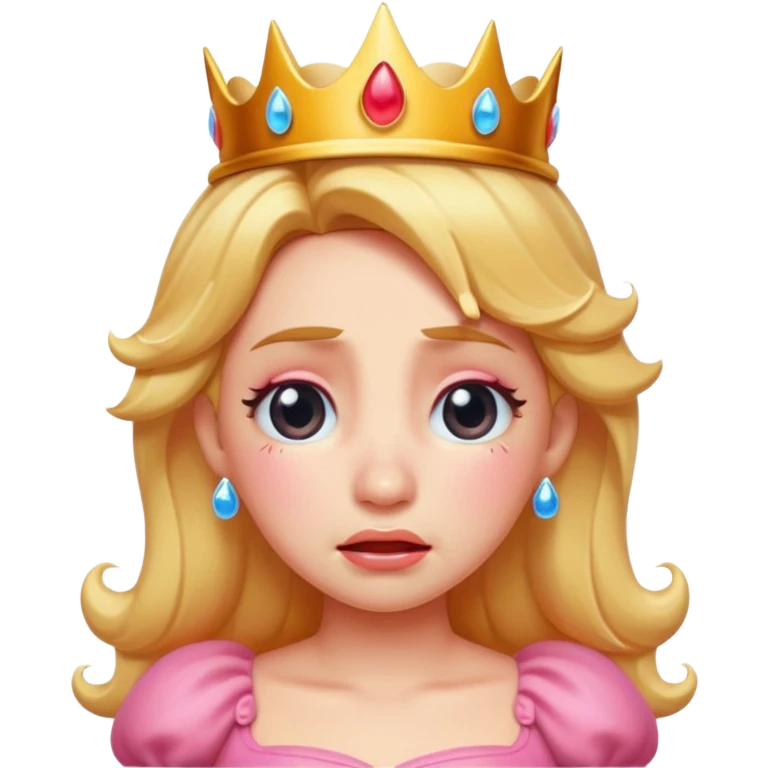 Crying princess peach emoji