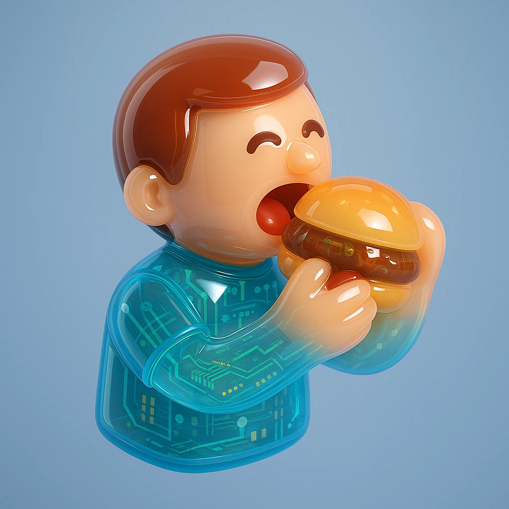 person eating sloppy joe emoji