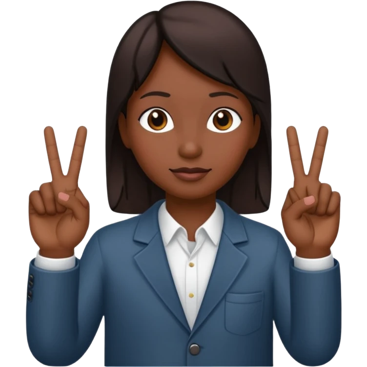 Black hand with middle and index finger crossed with pinky up emoji