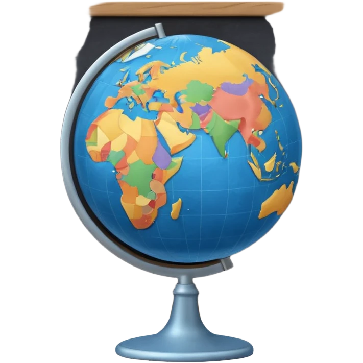 globe on an empty chalkboard emoji