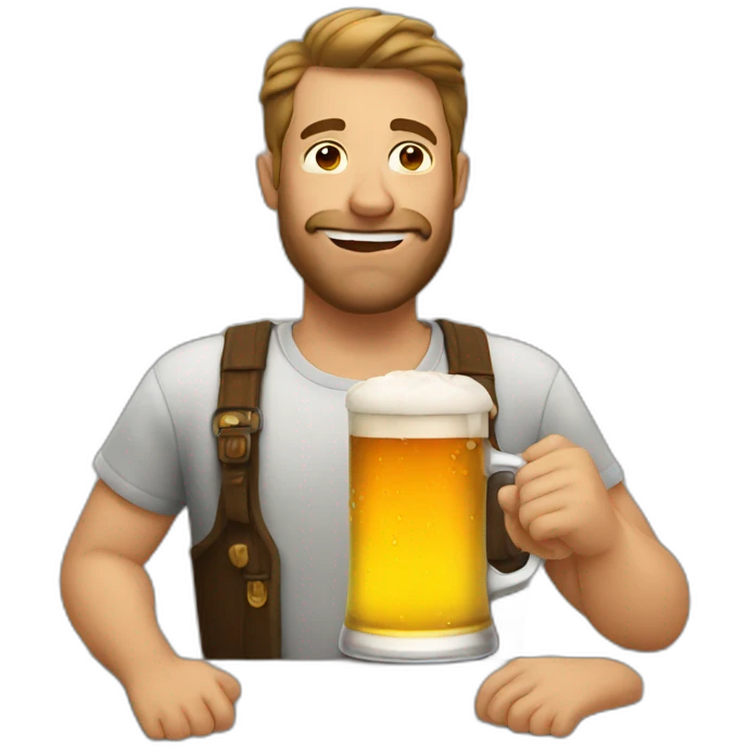 Man drink beer emoji