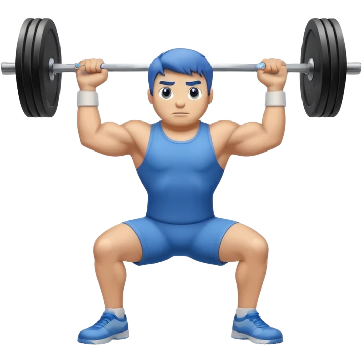 Bluey deadlifting emoji