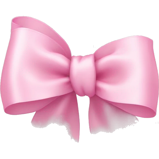 light pink ribbon bow emoji