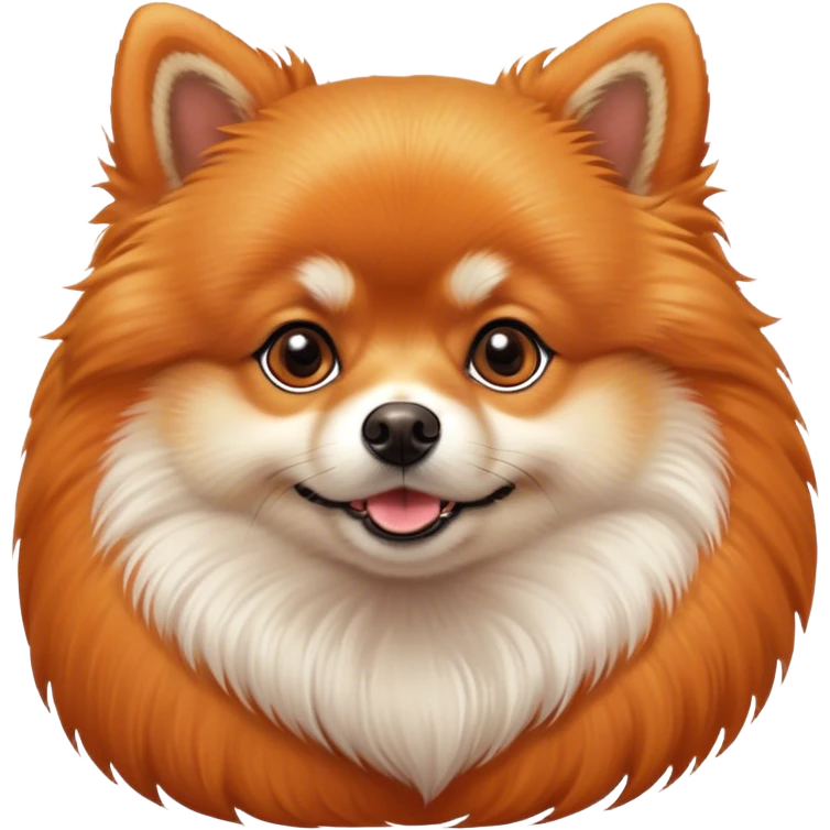 Cinematic Noble Orange Pomeranian Portrait Emoji, Poised and regal, with a compact, fluffy build and a well-groomed, vibrant orange Fur, deep-set soulful brown eyes, Simplified yet sharp and sophisticated features, highly detailed, glowing with a soft, dignified glow, high shine, intelligent and spirited, stylized with an air of elegance, focused and attentive, soft glowing outline, capturing the essence of a watchful and confident companion, so majestic it feels as though it could prance out of the screen with effortless authority! emoji