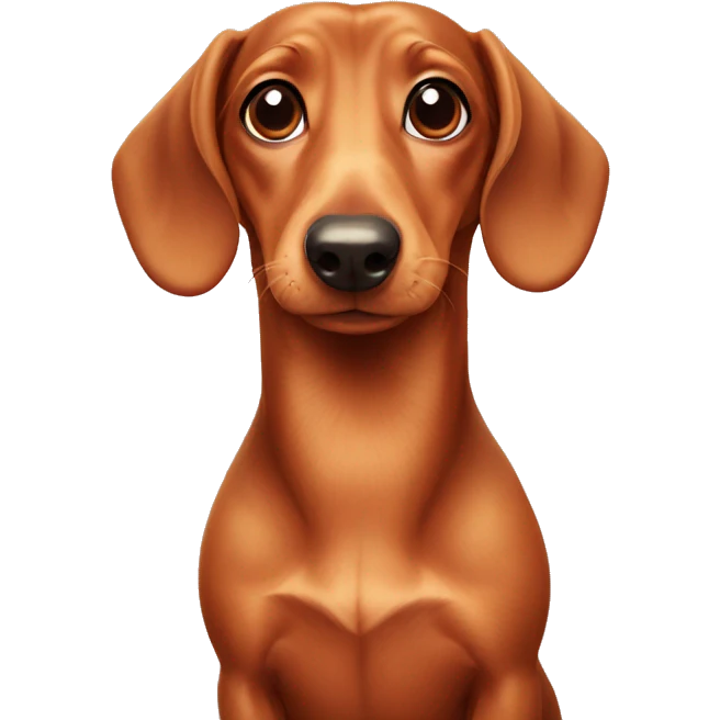 Daschund with heart eyes emoji