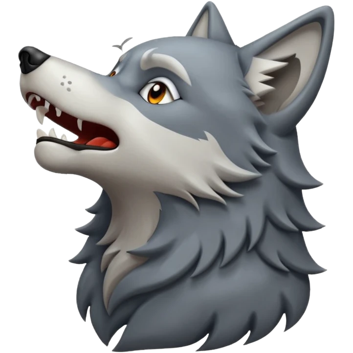 wolf howling emoji