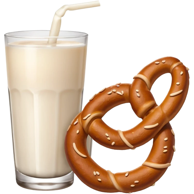 Pretzel and milk emoji