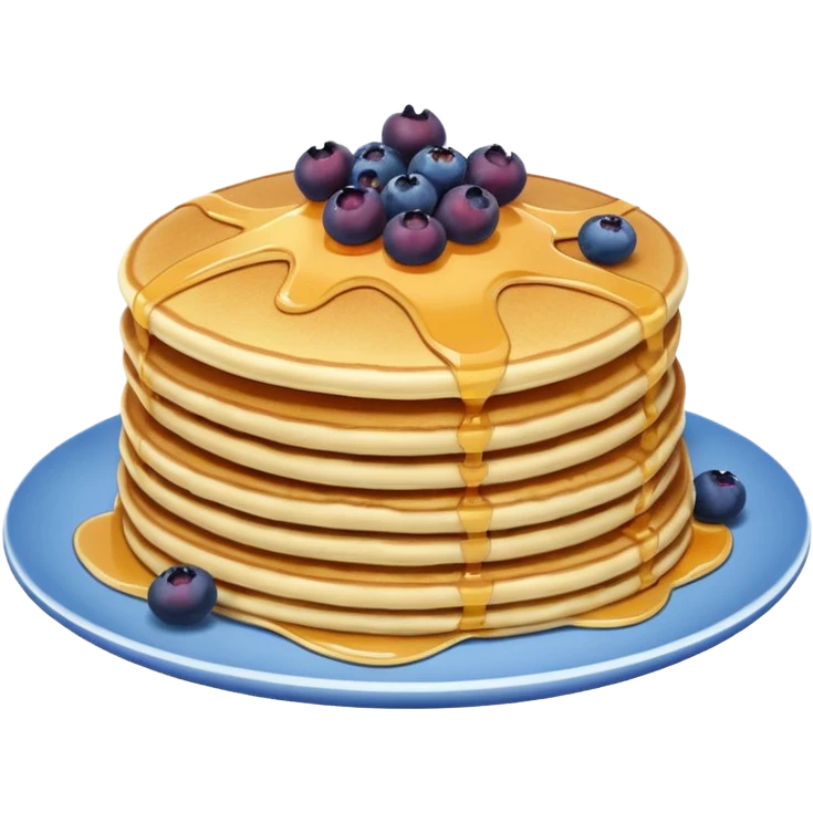 Pancake topped with blueberries emoji