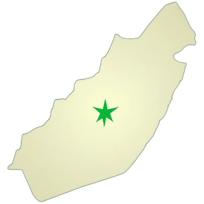 Saudi Arabia map in green color emoji