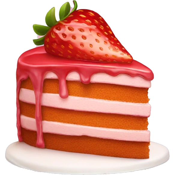 Delicious strawberry cake emoji